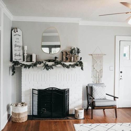 Asymmetrical Gold Wall Mirror — Wood Frame - lit&Co