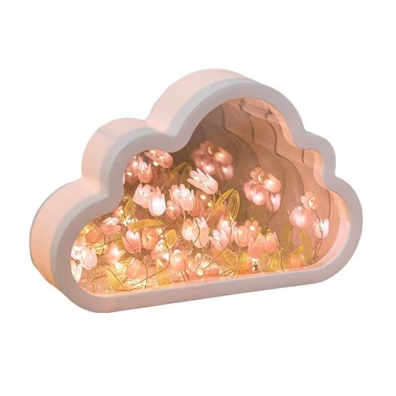 Cloud Tulip DIY Night Light with Mirror Base - lit&Co