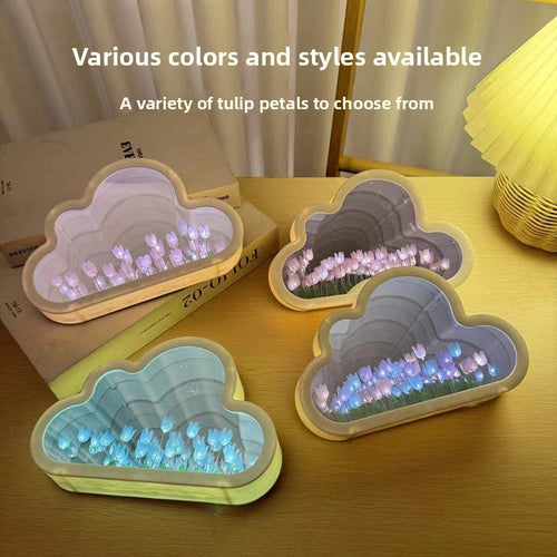 Cloud Tulip DIY Night Light with Mirror Base - lit&Co