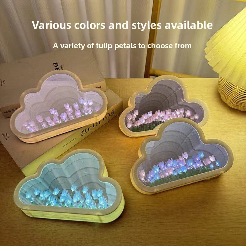 Cloud Tulip DIY Night Light with Mirror Base - lit&Co