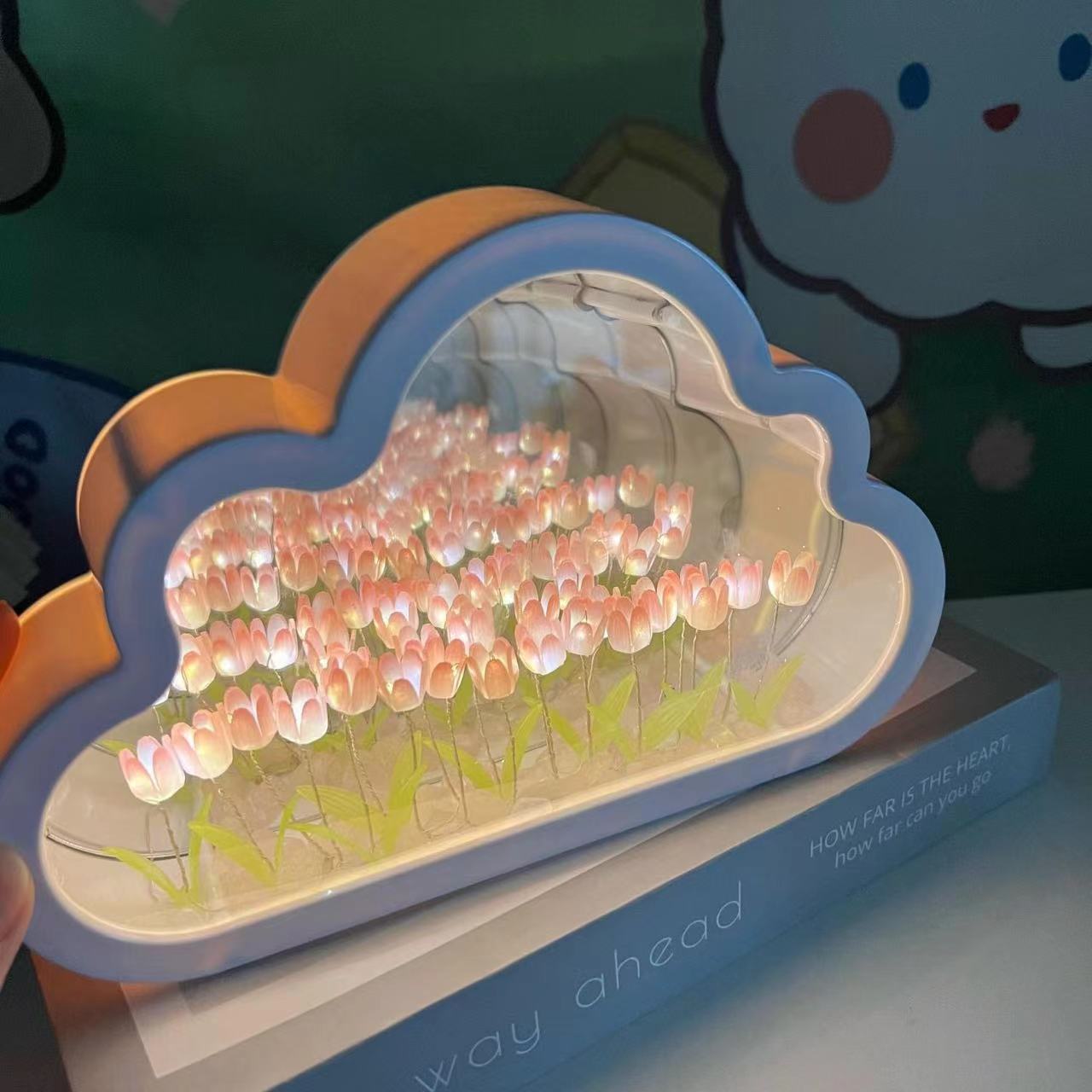 Cloud Tulip DIY Night Light with Mirror Base - lit&Co