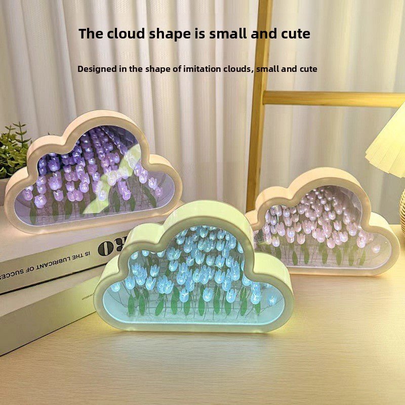 Cloud Tulip DIY Night Light with Mirror Base - lit&Co