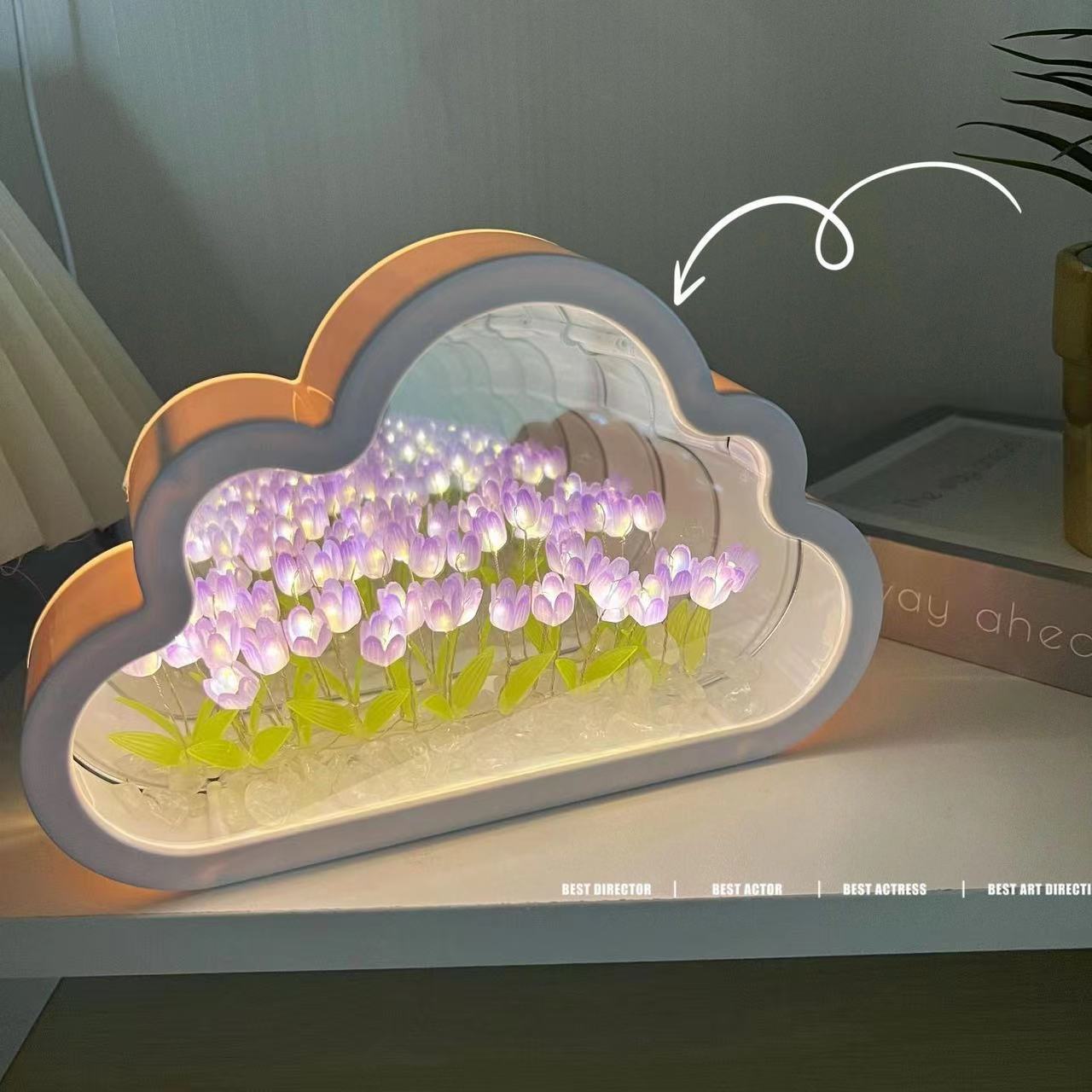 Cloud Tulip DIY Night Light with Mirror Base - lit&Co