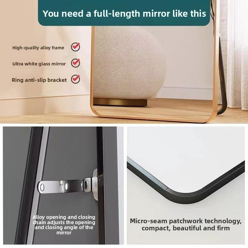Full-Length Floor Mirror — Aluminium Frame - lit&Co