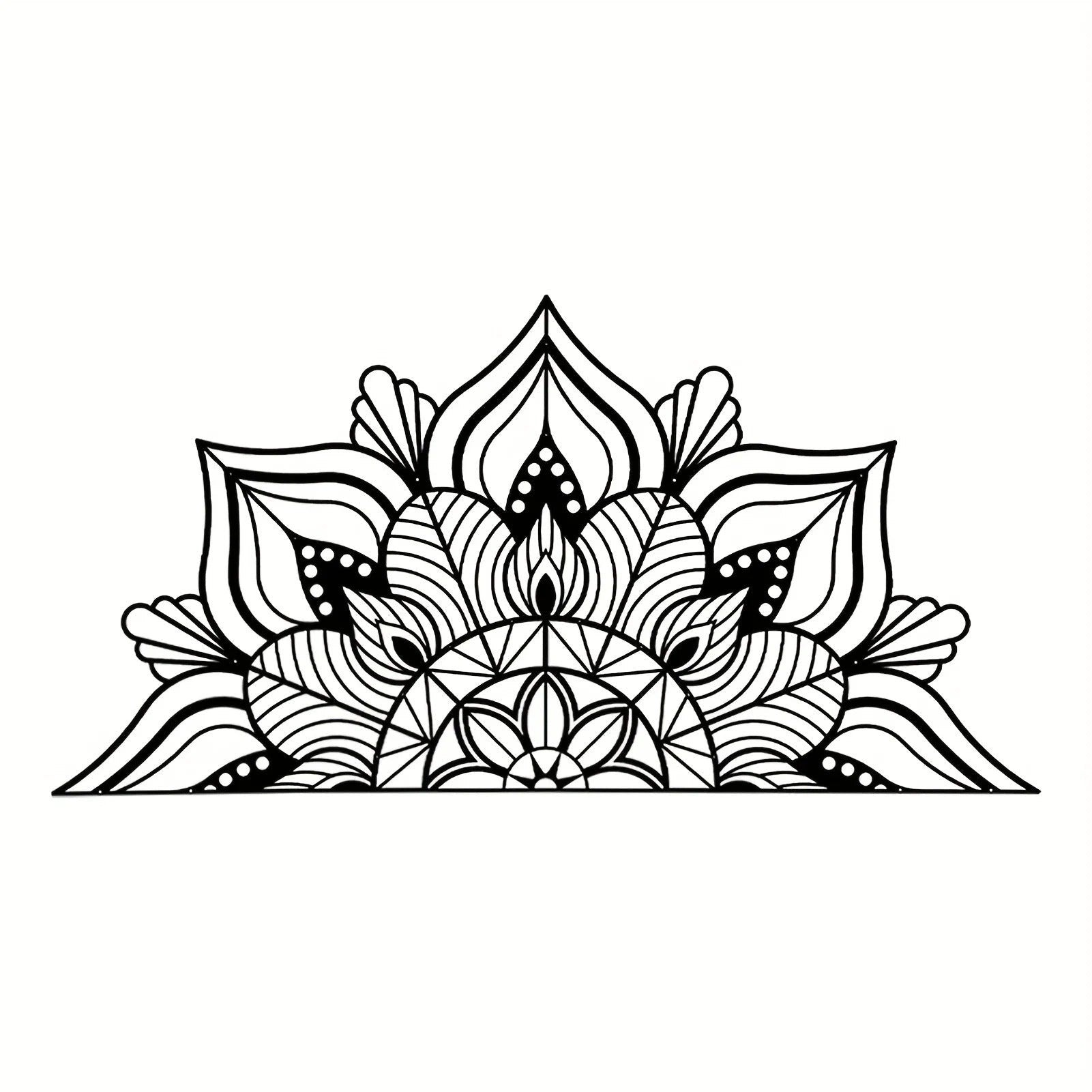 Iron Mandala Wall Art — Geometric Décor Panel - lit&Co