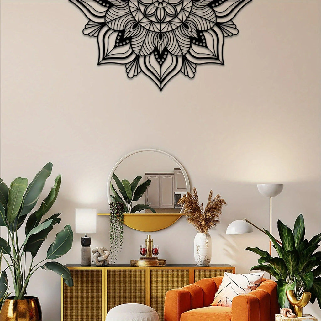 Iron Mandala Wall Art — Geometric Décor Panel - lit&Co