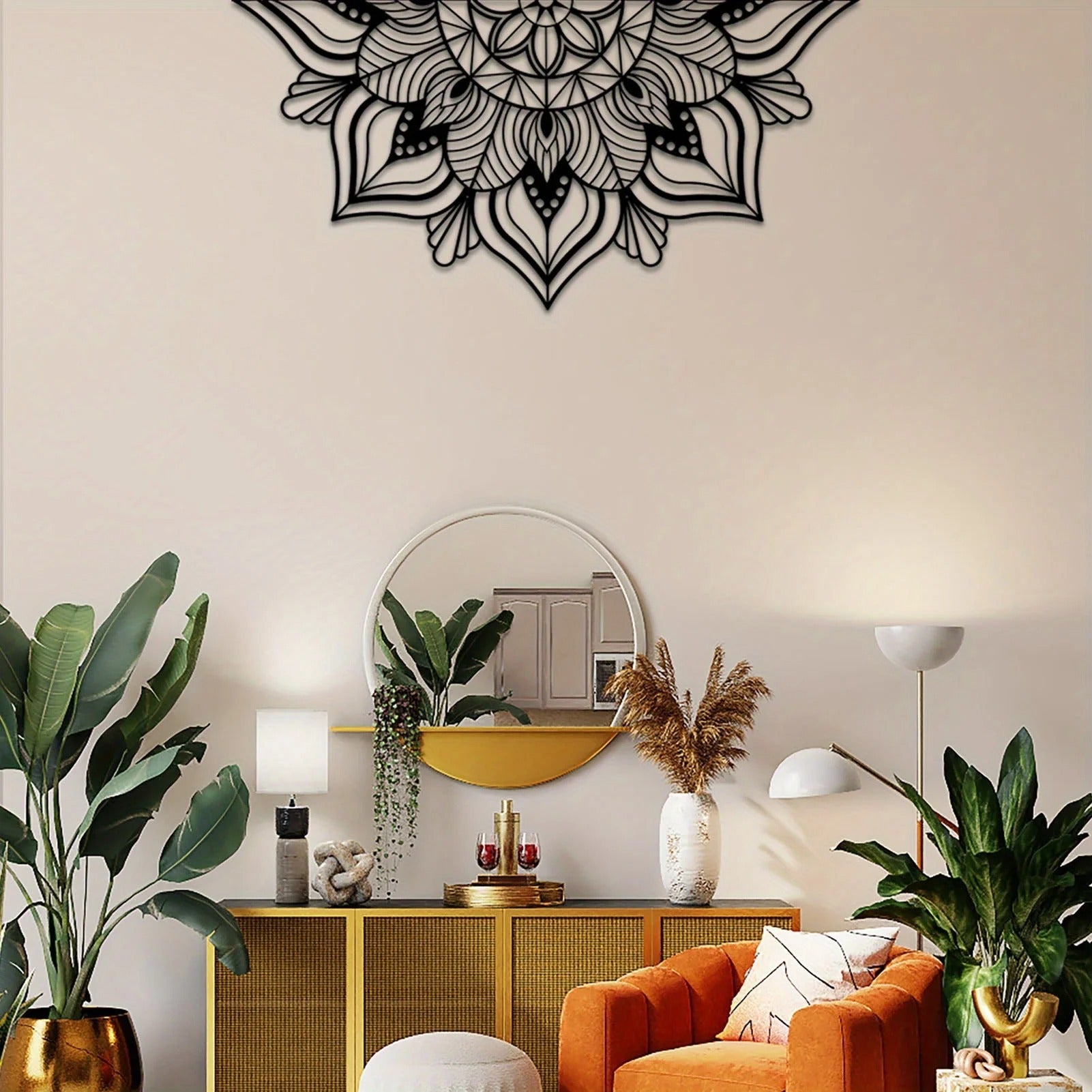 Iron Mandala Wall Art — Geometric Décor Panel - lit&Co