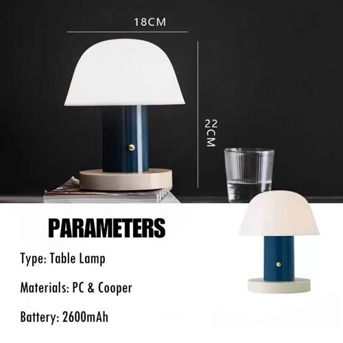 Nordic Mushroom Table Lamp — Dimmable & Portable - lit&Co